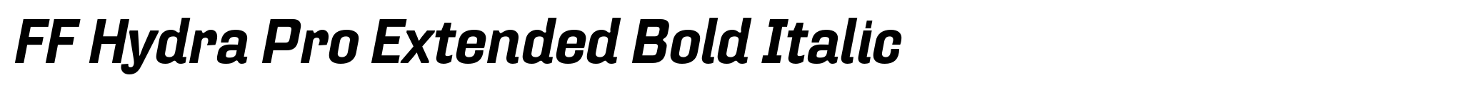FF Hydra Pro Extended Bold Italic image
